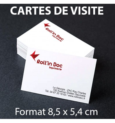 Cartes de visite 8,5 x 5,4 cm